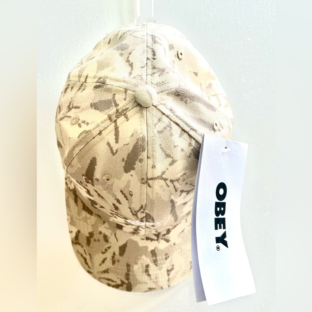 NWT OBEY Desert Camo Baseball Cap Logo